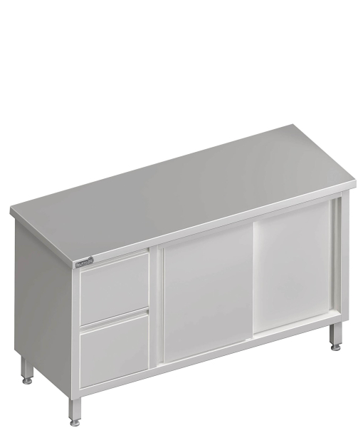 Armoire de travail avec portes coulissantes 1900x600x850 2xtiroirs LX