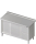Work cabinet with sliding doors 1200x700x850 2xdrawers RX