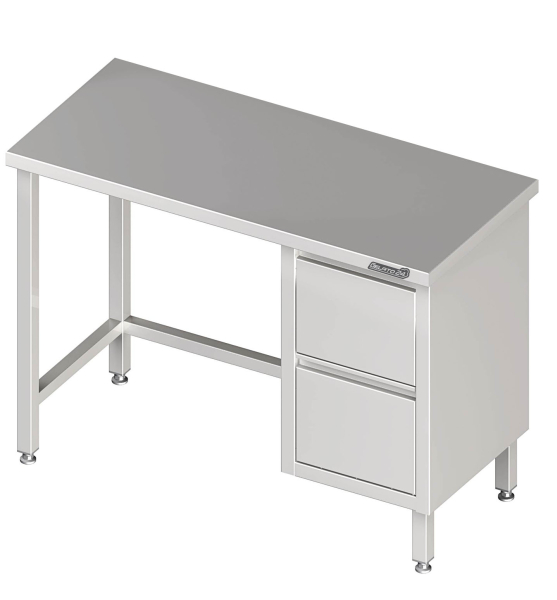 Worktable 2700x600x850 2xdrawers RX