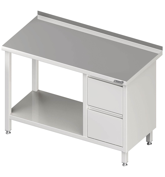 Arbeitstisch mit Zwischenboden 2300x600x850 2xSchubladen RX