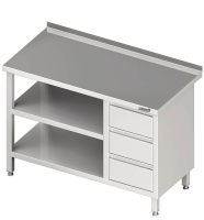 Tavolo da lavoro con ripiano intermedio 2600x600x850...