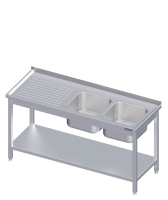 Spültisch mit Zwischenboden 1400x600x850 2xBecken RX...