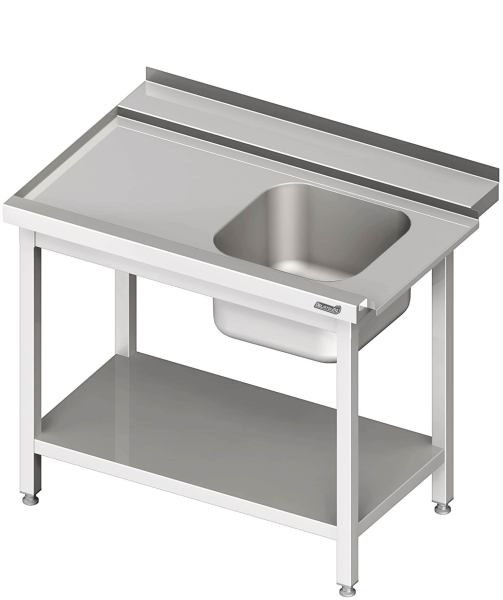 Mesa de alimentación con estante intermedio 1xcuenco 1100x750x880 LX AFK D