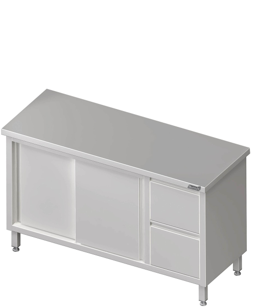 Armoire de travail avec portes coulissantes 1200x700x850 2xtiroirs RX