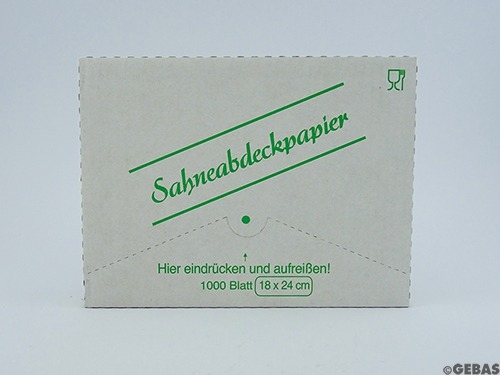 Papier de recouvrement pour crème 18 x 24 cm 1/16 1.000 feuilles
