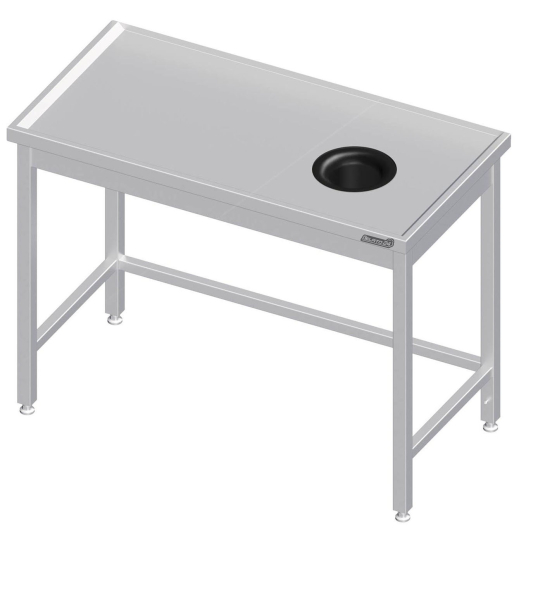 Mesa de trabalho 1400x600x850 Orifício para resíduos RX