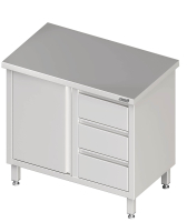 Armoire de travail avec porte battante 1100x700x850...
