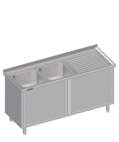Armario fregadero con puerta abatible 1200x600x850...