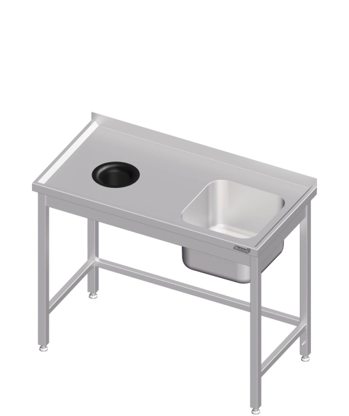Lavello foro di scarico 1700x700x850 1xlavabo RX AFK