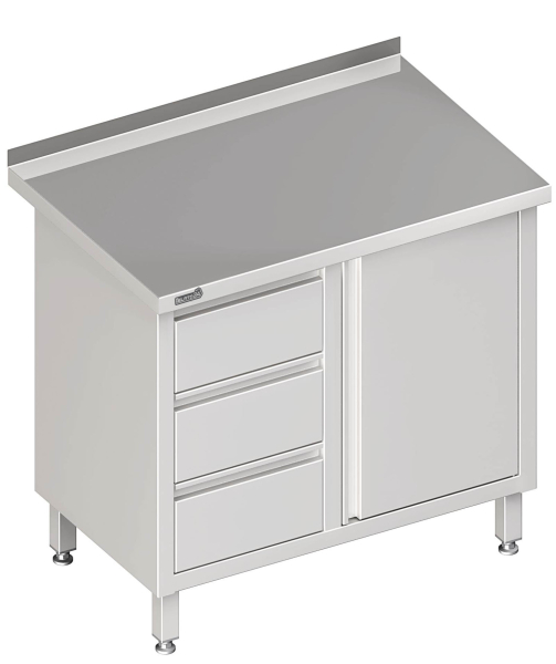 Arbeitsschrank mit Flügeltür 1400x600x850 3xSchubladen LX AF