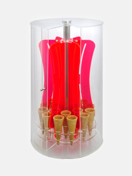 Soporte redondo para barquillos NEROLUCE 18 x estándar rojo