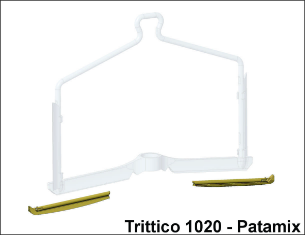 Ricambio BRAVO 1 Gruppo di cottura raschiatore inferiore 1020