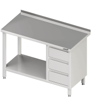 Arbeitstisch mit Zwischenboden 2300x700x850 3xSchubladen RX