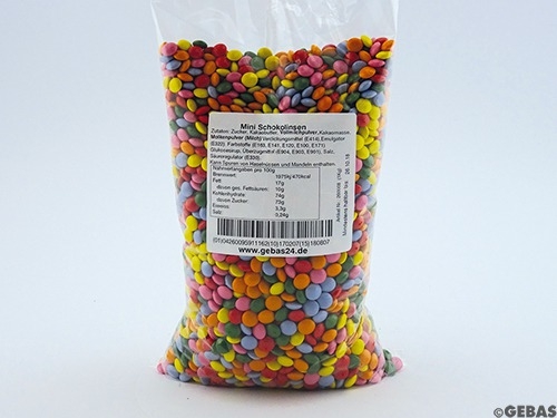 Decor mini chocolade Smartinies "azovrij" 1 kg zak