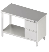 Arbeitstisch mit Zwischenboden 2700x700x850 2xSchubladen RX