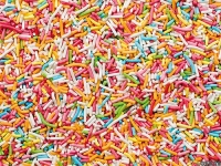 Açúcar polvilhado colorido, cores naturais 100% puras 1 kg