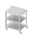 Chariot de transport trois plateaux 800x600x850
