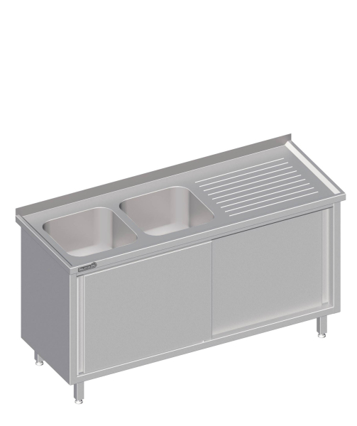 Lavabo con puertas correderas 1000x600x850 2xlavabo AFK