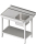 Feed table with intermediate shelf 1xbasin 1400x750x880 LX AFK D