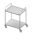 Carrello portavivande 2xmensole 900x500x950