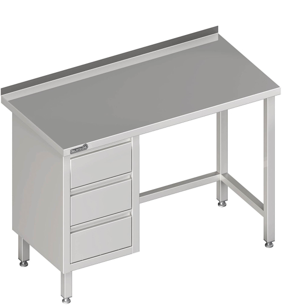 Table de travail 1300x700x850 3xtiroirs LX AFK