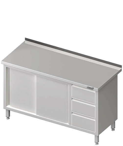 Arbeitsschrank mit Schiebetüren 1200x700x850 3xSchubladen RX