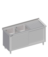 Lavabo con puertas correderas 1600x700x850 2xlavabo LX AFK