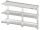 Scaffale a muro triplo 600x400x930