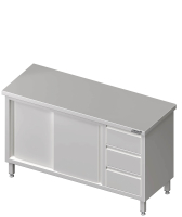 Arbeitsschrank mit Schiebetüren 1500x600x850...