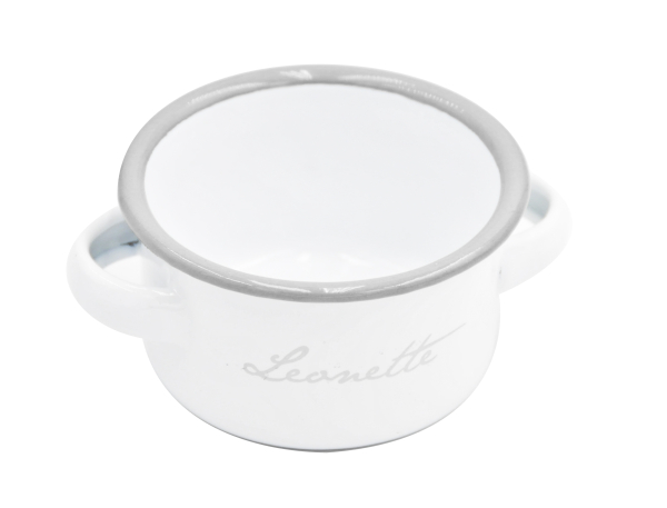 Piccolo vaso smaltato retrò Ø8xh4,5 cm