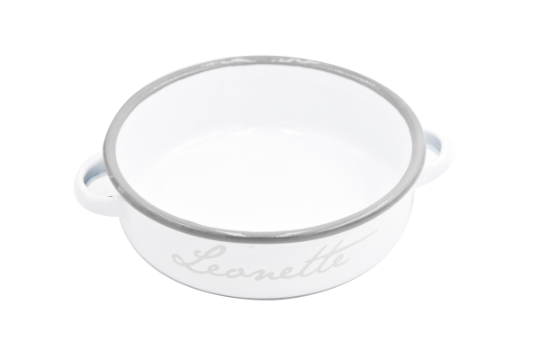 Geëmailleerde retro pot Ø18xh5 cm