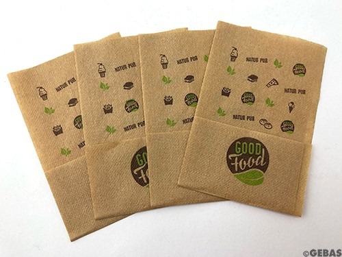 BIO Servietten Good Food 17x17cm (8,5x12)