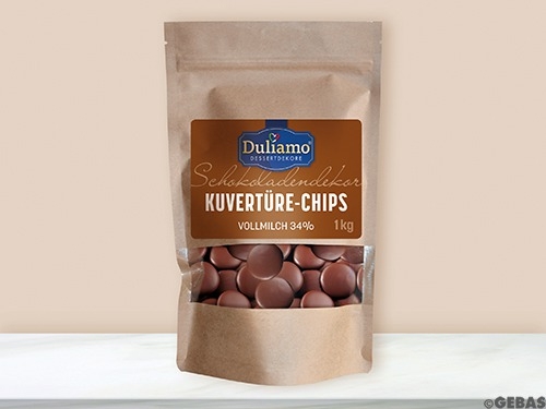 Duliamo Dekor Kuvertüre-Chips Vollmilch 34%