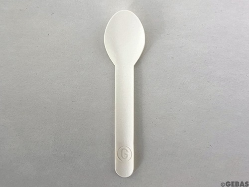 Cuillère à glace bio 15 cm papier blanc 1.000 /crt.