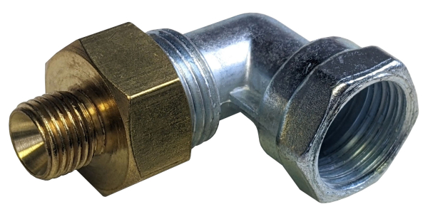 Adattatore, 1/2 "R x 1/4 "lks + angolo 90° 1/2"