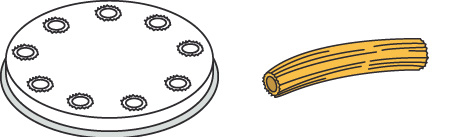 Disco de massa Ø 57 mm Bucatini para máquina de massa PF25E/PF40E