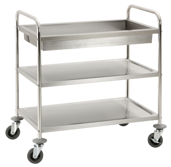 Carrello di servizio con vassoio di raccolta