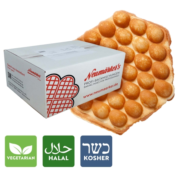 Mistura para waffles com bolhas