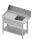 Zulauftisch mit Zwischenboden 1xBecken 1000x750x880 LX AFK B