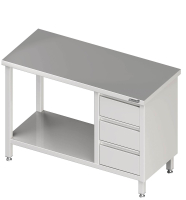 Tavolo da lavoro con ripiano intermedio 1100x700x850...