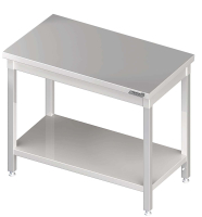 Work table with intermediate shelf 2800x700x850