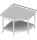 Mesa de trabajo esquinera con estante intermedio 700x600x850 AFK