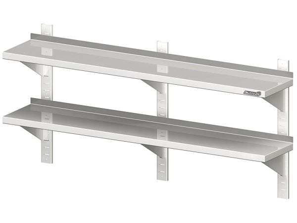 Estante de pared Carriles de pared de 2 pliegues 1500x300x660
