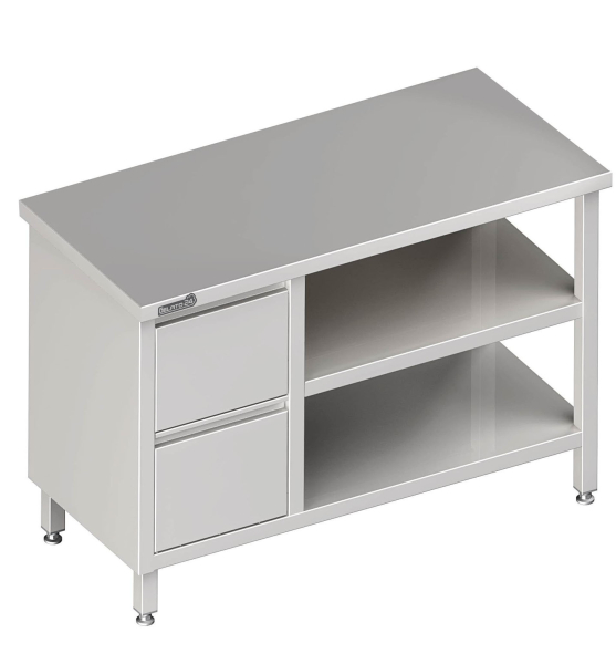 Arbeitstisch mit Zwischenboden 2200x600x850 2xSchubladen LX