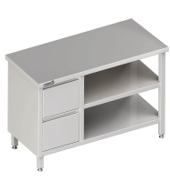 Arbeitstisch mit Zwischenboden 2200x600x850 2xSchubladen LX
