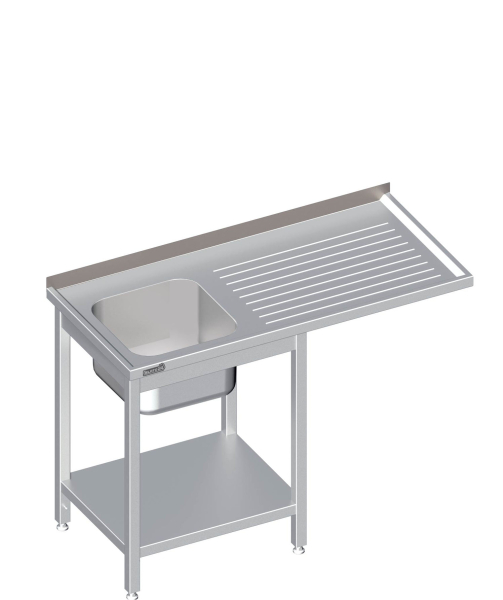 Wastafelblok met tussenplank overhang 1500x600x900 1xwastafel