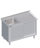 Spülschrank mit Schiebetüren 1000x700x850...